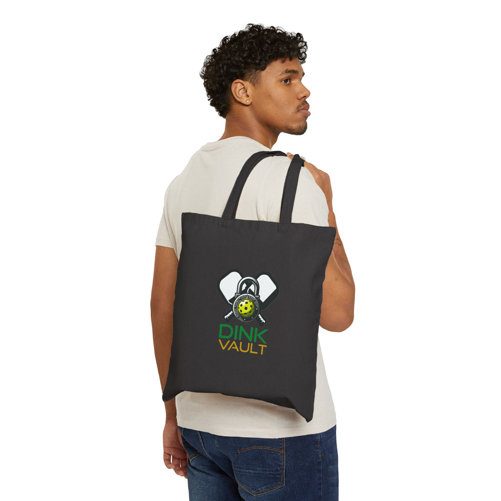 Pickleball Tote Bag - "Dink Vault" Logo Canvas Grocery & Beach Bag