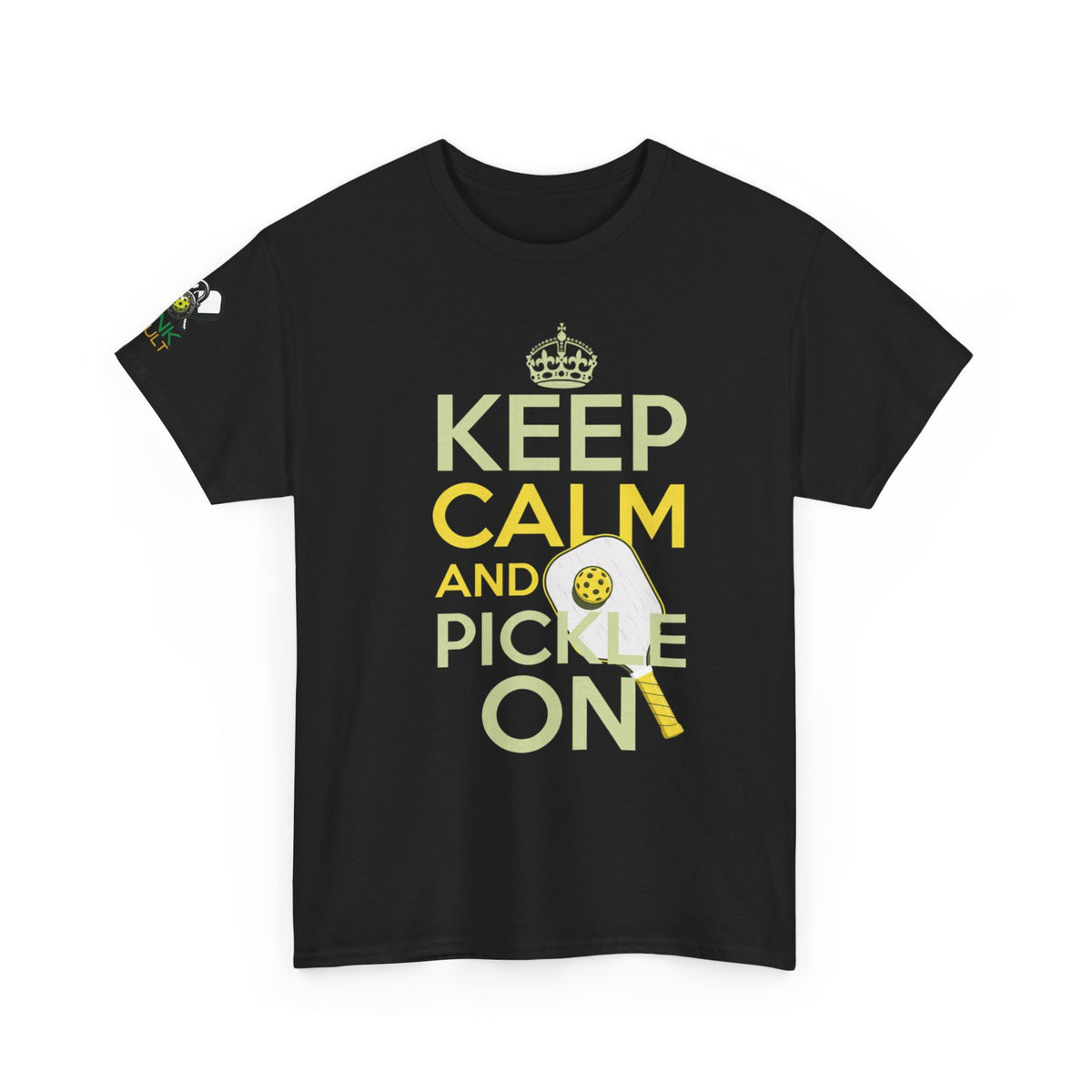 Keep Calm and Pickle On T-Shirt — Funny Pickleball Tee for Players & Fans