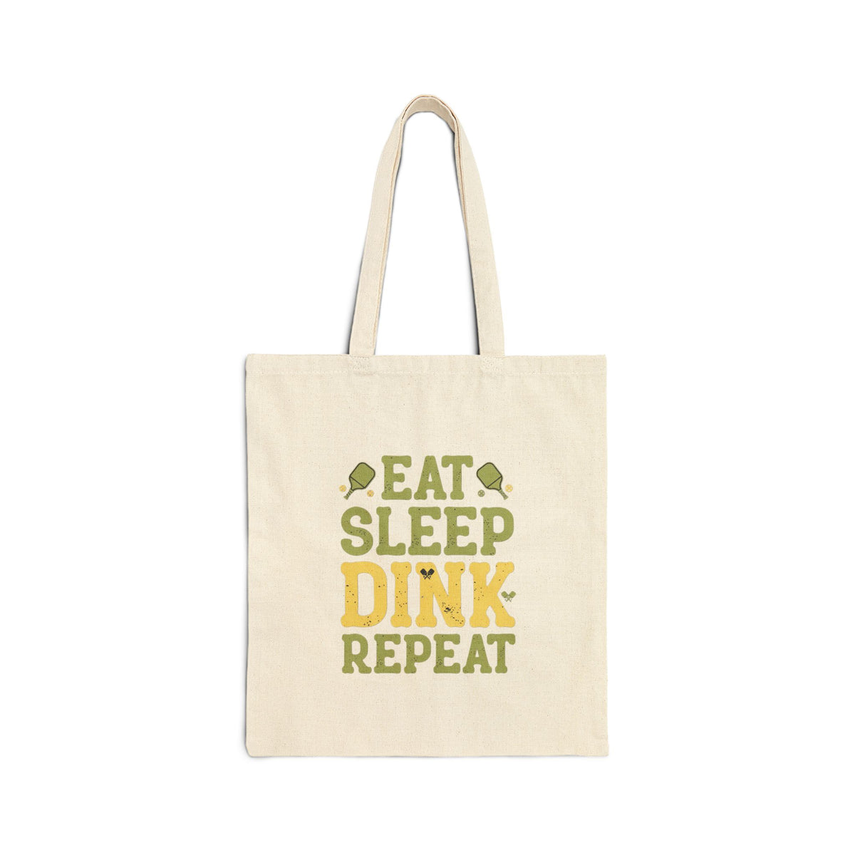 Dink Vault Cotton Tote Bag — "Eat Sleep Dink Repeat" Pickleball Gear Tote