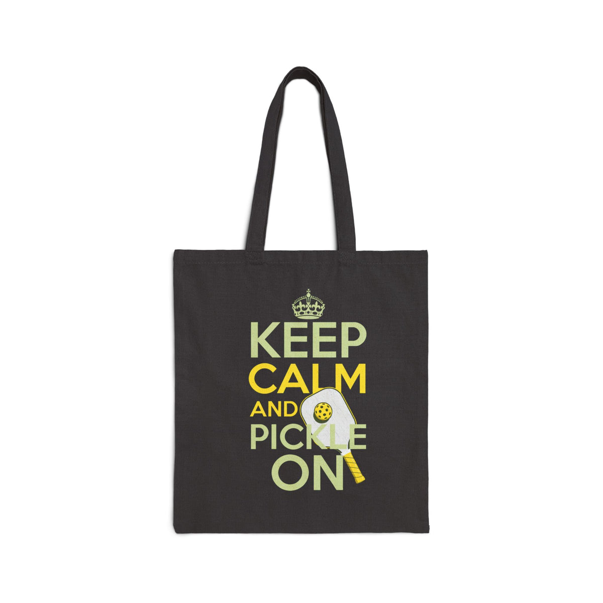 Pickleball Tote Bag - "Keep Calm and Pickle On" Canvas Carryall