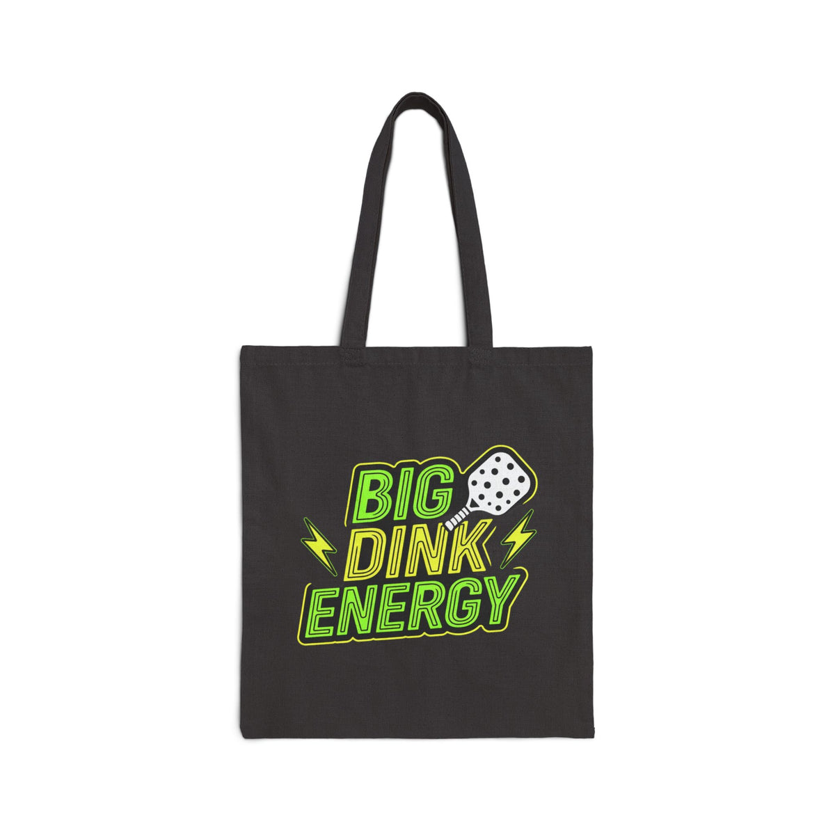 Big Dink Energy Tote Bag — Pickleball Graphic Cotton Canvas Shopper