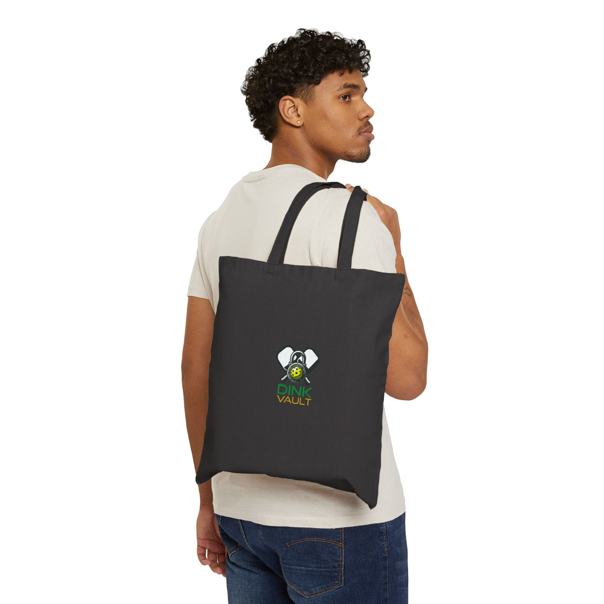 Big Dink Energy Tote Bag — Pickleball Graphic Cotton Canvas Shopper